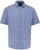 JP1880 Short Sleeve Check Print Traditional Shirt Blue - Camisas - Camisas 2XL-10XL