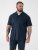 D555 Connor Stretch Cuban Collar Resort Short Sleeve Shirt Navy - Camisas - Camisas 2XL-10XL