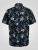 D555 Corden Hawaiian AOP Cuban Collar Resort Short Sleeve Navy - Camisas de manga corta - Camisas Manga Corta Tallas Grandes