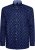 Kam Jeans 6364 All Over Floral Print Long Sleeve Shirt Navy - Camisas - Camisas 2XL-10XL