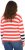Ulla Popken Mixed Stripe Long Sleeve Sweater Hibiscus Red - Sudaderas y hoodies - 