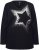 Ulla Popken Sequined Star Rolled Edge Sweater Black - Sudaderas y hoodies - 