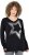 Ulla Popken Sequined Star Rolled Edge Sweater Black - Sudaderas y hoodies - 