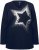 Ulla Popken Sequined Star Rolled Edge Sweater Navy - Sudaderas y hoodies - 