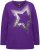 Ulla Popken Sequined Star Rolled Edge Sweater Dark Purple - Sudaderas y hoodies - 
