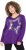 Ulla Popken Sequined Star Rolled Edge Sweater Dark Purple - Sudaderas y hoodies - 