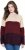 Ulla Popken Cable Knit Block Stripe V-Neck Sweater Dark Ruby - Sudaderas y hoodies - 