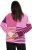 Ulla Popken Patchwork Striped Long Sleeve V-Neck Sweater Raspberry - Sudaderas y hoodies - 