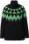 Ulla Popken Neon Alpine Pattern Long Sleeve Turtleneck Sweater Apple Green - Sudaderas y hoodies - 