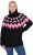 Ulla Popken Neon Alpine Pattern Long Sleeve Turtleneck Sweater Light Pink - Sudaderas y hoodies - 