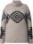 Ulla Popken Aztec Pattern Turtleneck Sweater Pebble Grey - Sudaderas y hoodies - 