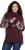 Ulla Popken Aztec Pattern Turtleneck Sweater Plum - Sudaderas y hoodies - 