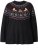Ulla Popken Norwegian Style Christmas Sweater Black - Sudaderas y hoodies - 