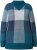Ulla Popken Grand Check Long Sleeve Sweater Teal - Sudaderas y hoodies - 