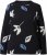 Ulla Popken Eco Cotton Leaf Pattern Long Sleeve Sweater Black - Sudaderas y hoodies - 