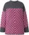 Ulla Popken Graphic Stripe Long Sleeve Turtleneck Sweater Flamingo - Sudaderas y hoodies - 