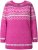 Ulla Popken Norwegian Style Pastel Tone Long Sleeve Sweater Summer Berry - Sudaderas y hoodies - 