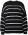Ulla Popken Oversized Striped Balloon Sleeve Sweater Black - Sudaderas y hoodies - 