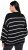 Ulla Popken Oversized Striped Balloon Sleeve Sweater Black - Sudaderas y hoodies - 