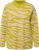 Ulla Popken Zebra Print Mock Turtleneck Long Sleeve Sweater Yellow Green - Sudaderas y hoodies - 