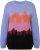 Ulla Popken Long Sleeve Knit Mountain Range Sweater Bright Purple - Sudaderas y hoodies - 