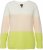 Ulla Popken Block Stripe Long Sleeve V-Neck Sweater Lime Green - Sudaderas y hoodies - 