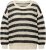Ulla Popken Striped Long Sleeve Crocheted Sweater Vanilla - Sudaderas y hoodies - 