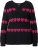 Ulla Popken Heart Print Long Sleeve V-Neck Sweater Black - Sudaderas y hoodies - 