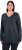Ulla Popken Soft Fine Knit Pullover V-Neck Sweatshirt Marine - Sudaderas y hoodies - 
