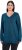 Ulla Popken Soft Fine Knit Pullover V-Neck Sweatshirt Teal - Sudaderas y hoodies - 