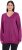 Ulla Popken Soft Fine Knit Pullover V-Neck Sweatshirt Dark Lilac - Sudaderas y hoodies - 