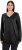 Ulla Popken Casual V-Neck Long Sleeve Sweater Black - Sudaderas y hoodies - 