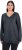 Ulla Popken Casual V-Neck Long Sleeve Sweater Navy Blue - Sudaderas y hoodies - 
