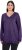 Ulla Popken Casual V-Neck Long Sleeve Sweater Deep Violet - Sudaderas y hoodies - 