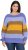 Ulla Popken Colorful Chunky Striped Sweater Lavender - Sudaderas y hoodies - 