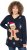 Ulla Popken Gingerbread Man Christmas Sweater Navy - Sudaderas y hoodies - 