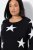 Ulla Popken Glitter Stars Soft Knit Sweater Black - Sudaderas y hoodies - Sudaderas, Hoodies y Punto Cómodos