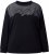 Ulla Popken Tulle Panel Sweatshirt Black - Sudaderas y hoodies - 