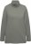 Ulla Popken Turtleneck Ribbed Trim Long Sleeve Sweater Grey - Sudaderas y hoodies - 