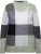 Ulla Popken Grand Check Long Sleeve Sweater Sage Green - Sudaderas y hoodies - 