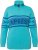Ulla Popken Apres Ski Long Sleeve Troyer Collar Sweater Bright Turquoise - Sudaderas y hoodies - 