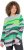Ulla Popken Landscape Stripe Sweater Moss Green - Sudaderas y hoodies - 