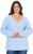 Ulla Popken Long Sleeve V-Neck Ribbed Knit Sweater Light Blue - Sudaderas y hoodies - Sudaderas, Hoodies y Punto Cómodos