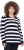 Ulla Popken Striped Polo Collar Long Sleeve Sweater Navy - Sudaderas y hoodies - 