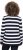 Ulla Popken Striped Polo Collar Long Sleeve Sweater Navy - Sudaderas y hoodies - 