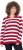 Ulla Popken Striped Polo Collar Long Sleeve Sweater Ruby Red - Sudaderas y hoodies - 