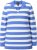 Ulla Popken Striped Polo Collar Long Sleeve Sweater Aegean Blue - Sudaderas y hoodies - 