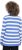 Ulla Popken Striped Polo Collar Long Sleeve Sweater Aegean Blue - Sudaderas y hoodies - 