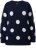 Ulla Popken Fluffy Polka Dot Sweater Ink Blue - Sudaderas y hoodies - 