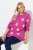 Ulla Popken Fluffy Polka Dot Sweater Summer Berry - Ulla Popken - Ulla Popken Ropa de Tallas Grandes
